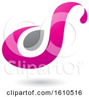 Poster, Art Print Of Magenta And Gray Letter S