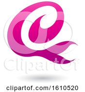 Clipart Of A Magenta Letter E Royalty Free Vector Illustration