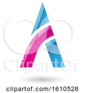 Clipart Of A Pink And Blue Letter A Design Royalty Free Vector Illustration