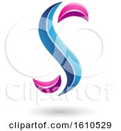 Poster, Art Print Of Magenta And Blue Letter S
