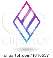 Clipart Of A Magenta And Blue Letter E Royalty Free Vector Illustration