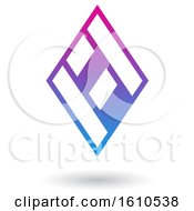Clipart Of A Magenta And Blue Letter A Royalty Free Vector Illustration