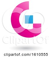 Clipart Of A Magenta And Blue Letter G Royalty Free Vector Illustration