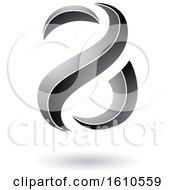 Clipart Of A Gray Lined Snake Shaped Letter A Design Royalty Free Vector Illustration