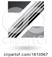 Clipart Of A Striped Gray Letter Z Royalty Free Vector Illustration
