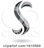 Clipart Of A Gray Letter S Royalty Free Vector Illustration