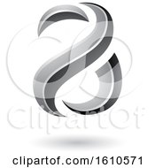 Clipart Of A Gray Glossy Snake Shaped Letter A Design Royalty Free Vector Illustration by cidepix