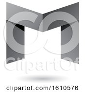 Poster, Art Print Of Folded Paper Gray Letter M