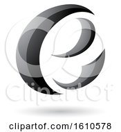Clipart Of A Gray Letter E Royalty Free Vector Illustration