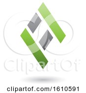 Clipart Of A Green And Gray Letter A Royalty Free Vector Illustration