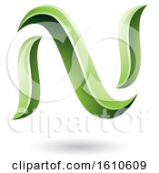 Poster, Art Print Of Green Letter N