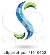 Poster, Art Print Of Blue And Green Letter S