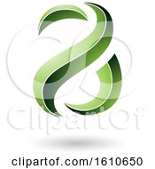 Clipart Of A Green Snake Shaped Letter A Design Royalty Free Vector Illustration