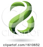Clipart Of A Green Glossy Snake Shaped Letter A Design Royalty Free Vector Illustration by cidepix