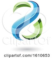 Poster, Art Print Of Blue And Green Letter A