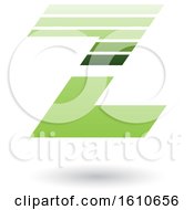 Clipart Of A Striped Green Letter Z Royalty Free Vector Illustration