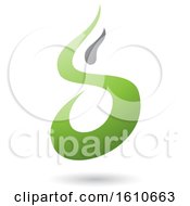 Clipart Of A Green And Gray Letter S Royalty Free Vector Illustration