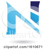 Clipart Of A Blue Letter N Royalty Free Vector Illustration