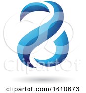 Clipart Of A Blue Snake Shaped Letter A Design Royalty Free Vector Illustration
