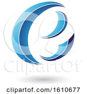 Clipart Of A Blue Letter E Royalty Free Vector Illustration