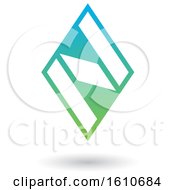 Clipart Of A Blue And Green Letter N Royalty Free Vector Illustration