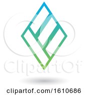 Poster, Art Print Of Blue And Green Letter E