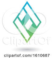 Clipart Of A Blue And Green Letter A Royalty Free Vector Illustration