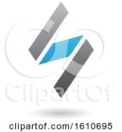 Clipart Of A Blue And Gray Letter S Royalty Free Vector Illustration