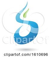 Poster, Art Print Of Blue And Green Letter S