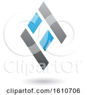 Clipart Of A Blue And Gray Letter A Royalty Free Vector Illustration
