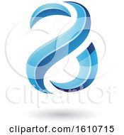 Clipart Of A Blue Glossy Snake Shaped Letter A Design Royalty Free Vector Illustration by cidepix