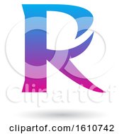 Clipart Of A Gradient Blue And Magenta Letter R Royalty Free Vector Illustration