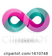 Clipart Of A Magenta And Green Infinity Symbol Royalty Free Vector Illustration