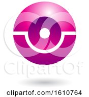 Clipart Of A Magenta Futuristic Sphere Royalty Free Vector Illustration