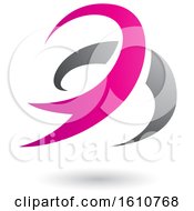 Clipart Of A Magenta And Gray Twister Royalty Free Vector Illustration by cidepix