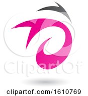Clipart Of A Magenta And Gray Twister Royalty Free Vector Illustration by cidepix