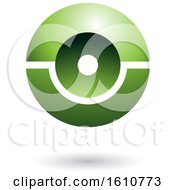 Clipart Of A Green Futuristic Sphere Royalty Free Vector Illustration