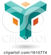 Poster, Art Print Of Turquoise And Orange Corner Design