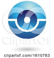 Clipart Of A Blue Futuristic Sphere Royalty Free Vector Illustration