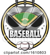 Clipart Of A Baseball Design Royalty Free Vector Illustration