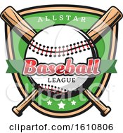 Clipart Of A Baseball Design Royalty Free Vector Illustration