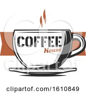 Poster, Art Print Of Hot Coffee Cup With Text