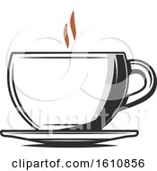 Clipart Of A Hot Coffee Cup Royalty Free Vector Illustration