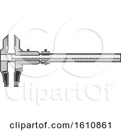 Clipart Of A Measuring Tool Repair Design Royalty Free Vector Illustration