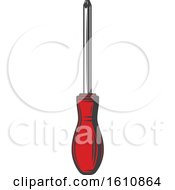 Clipart Of A Screwdriver Tool Repair Design Royalty Free Vector Illustration