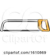 Clipart Of A Saw Royalty Free Vector Illustration