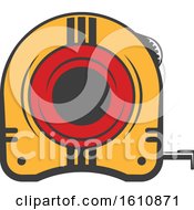 Clipart Of A Measuring Tape Royalty Free Vector Illustration