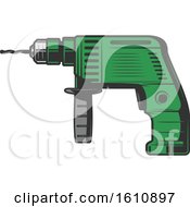 Clipart Of A Drill Royalty Free Vector Illustration