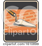 Clipart Of A Retro Styled Masonry Trowel Design Royalty Free Vector Illustration