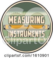 Poster, Art Print Of Retro Styled Level Measuring Instrument Design